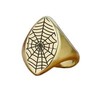 LKBEADS cobweb ring in marquise shape | 925 sterling silver gold plated | gift jewelry,vintage style signet ring's hypoallergenic handmade jewellery|LK_PDR_01541_5