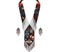 LKBEADS Cosmic Theme Mosaic Ukrainian Gerdan Necklace With Earring Set Seed Beads Traditional Jewellery Multi Color Handmade Strand Beaded Ukrain Jewelry |LK_UKRN_0869