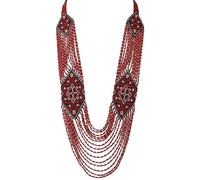 LKBEADS Crimson Heritage Ukrainian Gerdan Necklace Seed Beads Traditional Jewellery Multi Color Handmade Strand Beaded Ukrain Jewelry |LK_UKRN_0593