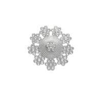 LKBEADS Crystal Floral Cluster Statement Ring 316L Stainless Steel Silver Plated Adjustable Size Jewelry With Cubic Zirconia Stone Rings For Evrey Ocasion |LK_SLF_CHR_0513_RJ