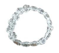 LKBEADS Crystal Quartz Bracelet for Men & Women 13x7mm Flower Gemstone Beads Stretchable Crystal Stone Bracelet Healing Meditation Yoga & Gift Jewelry |LK_1B_00103