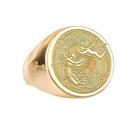 LKBEADS cupid and psyche signet ring engraved mythology jewelry| 925 sterling silver gold plated |LK_PDR_00670_9