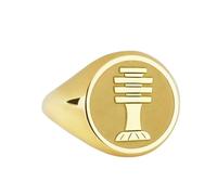 LKBEADS djed pillar signet ring| custom egyptian jewelry| osiris symbol birthday gift| archeology stability| 925 sterling silver gold plated |LK_PDR_00239_11.5
