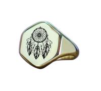 LKBEADS dream catcher ring in hexagon shape | 925 sterling silver silver plated | gift jewelry,vintage style signet ring's hypoallergenic handmade jewellery|LK_PDR_01533_7