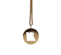 LKBEADS Egypt Map Pendant Necklace 925 Sterling Silver Round Charm Jewelry for Men Women 18 Inch Cable Travel Souvenir Gift Minimalist Map Jewelry |LKN_MAP_00460