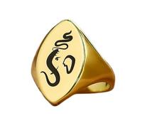 LKBEADS engraved ganesh ring in marquise shape | 925 sterling silver gold plated | gift jewelry,vintage style signet ring's hypoallergenic jewellery|LK_PDR_01400_10