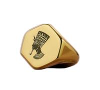 LKBEADS engraved pharaoh ring in hexagon shape | 925 sterling silver gold plated | gift jewelry,vintage style signet ring's hypoallergenic jewellery|LK_PDR_01439_12