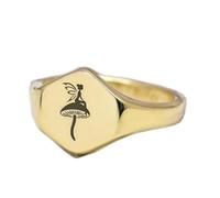LKBEADS fairy ring in hexagon shape | 925 sterling silver gold plated | gift jewelry,vintage style signet ring's hypoallergenic handmade jewellery|LK_PDR_01710_11