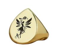 LKBEADS fairy ring in pear shape | 925 sterling silver gold plated | gift jewelry,vintage style signet ring's hypoallergenic handmade jewellery|LK_PDR_01739_5