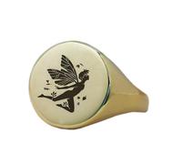LKBEADS fairy ring in round shape | 925 sterling silver gold plated | gift jewelry,vintage style signet ring's hypoallergenic handmade jewellery|LK_PDR_01812_6