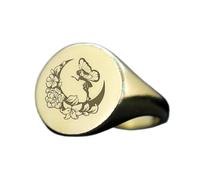 LKBEADS fairy ring in round shape | 925 sterling silver gold plated | gift jewelry,vintage style signet ring's hypoallergenic handmade jewellery|LK_PDR_01143_6.5