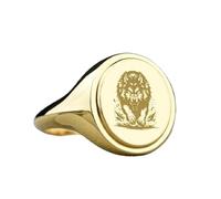 LKBEADS fenrir signet ring| oval ring engraved with norse wolf symbol| viking mythology jewelry| ragnarok| 925 sterling silver gold plated |LK_PDR_00633_7