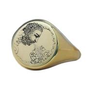LKBEADS god of wind ring in round shape | 925 sterling silver gold plated | gift jewelry,vintage style signet ring's hypoallergenic handmade jewellery|LK_PDR_01723_9.5
