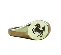LKBEADS horse ring in round shape | 925 sterling silver gold plated | gift jewelry,vintage style signet ring's hypoallergenic handmade jewellery|LK_PDR_01876_8