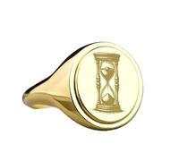 LKBEADS hourglass signet ring| timeless jewelry| oval engraved memento mori symbol gift| 925 sterling silver gold plated |LK_PDR_00393_7