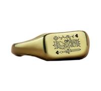 LKBEADS king & queen ring in rectangle shape | 925 sterling silver gold plated | gift jewelry,vintage style signet ring's hypoallergenic handmade jewellery|LK_PDR_01509_9.5