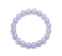 LKBEADS Lavender Amethyst Quartz Bracelet For Women Men Unisex 7 Inch Stretch Round Beaded Crystal Jewelry Calm Healing Love Energy