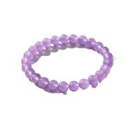 LKBEADS Lavender Quartz Bracelet for Men & Women 8mm Round Smooth Gemstone Beads Stretchable Crystal Healing Bracelets 7 Inch Handmade Bracelet |LK_1B_00032