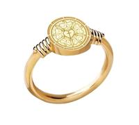 LKBEADS luther rose signet ring religious protection jewelry| 925 sterling silver gold plated |LK_PDR_00318_12