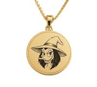 LKBEADS Magica de Spell Engraving Pendant Necklace Made In 925 Sterling Silver Gold Plated Charm With 18 "Cable Chain Handmade Jewelry For Men Women |LKD_EGP_00785