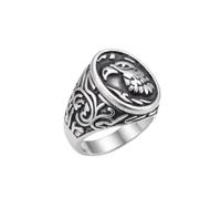 LKBEADS Majestic Eagle Signet Ring 316L Stainless Steel Silver Plated Adjustable Size Rings Jewelry For Evrey Ocasion Jewellery |LK_SLF_CHR_0172_RR