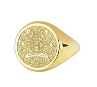 LKBEADS memento mori signet ring| amor fati jewelry| stoicism marcus aurelius summum bonum ring| 925 sterling silver gold plated |LK_PDR_00009_10