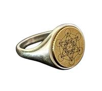 LKBEADS metatron ring| cube signet archangel pinky religious jewelry| solomon geometric angel of life seal gift| 925 sterling silver silver plated |LK_PDR_00789_6