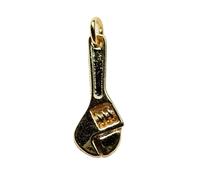LKBEADS monkey wrench pendant necklace | made in stainless steel | gold plated, 19x8mm | plumbers mechnical jewelry, tools charm | with 18 inch cable chain | LK_CHP_0168_c