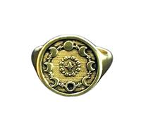 LKBEADS moon phase ring| crescent signet celestial pinky ring men| astrology women jewelry| full gift| gift for him| her| 925 sterling silver gold plated |LK_PDR_00741_6.5
