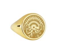 LKBEADS native american signet ring| tribal heritage engraved indigenous pride talisman new age warrior spirit jewelry| 925 sterling silver gold plated |LK_PDR_00038_7