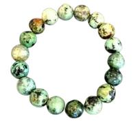 LKBEADS Natural African Turquoise 12mm Smooth Cut Beads Gemstone Stretch Bracelet Round Shape Stone Multi Color 7 Inch Stretchable Wristband For Unisex Healing Meditation Gift & Luck |L_STBC_00181_8