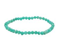 LKBEADS natural amazonite gemstone 4mm|round shape faceted cut stone |8 inch|green color stone |harmony stretch bracelet | truth wristband | handmade jewelry | LK_WOSB_00941LK_WOSB_00941