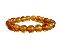LKBEADS natural amber gemstone 8mm|round shape smooth cut stone |7.5 inch|orange color stone |energy stretch bracelet | healing wristband | handmade jewelry | LK_WOSB_00082LK_WOSB_00082