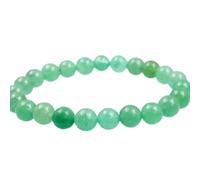LKBEADS Natural Aventurine Gemstone 8 mm | Round Shape, Smooth Cut Stone | 7 Inch | Green Color Gem | dhan yog stretch bracelet | success wristband | handmade jewelry |LK_BRC_02646
