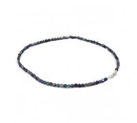 LKBEADS Natural Black Ethiopian Opal Bead Necklace Oval & Pear Shape Multi Color Neck Accessory 5mm|Necklace 17 Inch Handmade Healing Crystal Beads Jewellery |LKSLF_NCK_00459