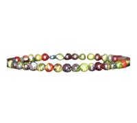 LKBEADS Natural Bloodstone Gemstone 4 mm | Round Shape, Smooth Cut Stone | 7 Inch | Multi Color Gem | dhan yog stretch bracelet | success wristband | handmade jewelry |LK_BRC_02951