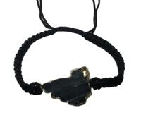 LKBEADS Natural Blue Labradorite Thread Bracelet |LK_STHB_0231 | Fancy Shape Gemstone Rough Cut Stone 7 Inch Adjustable Unisex Wristband Handmade Jewelry