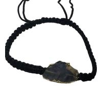 LKBEADS Natural Blue Labradorite Thread Bracelet |LK_STHB_0652 | Fancy Shape Gemstone Rough Cut Stone 7 Inch Adjustable Unisex Wristband Handmade Jewelry