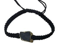 LKBEADS Natural Blue Labradorite Thread Bracelet |LK_STHB_0681 | Fancy Shape Gemstone Rough Cut Stone 7 Inch Adjustable Unisex Wristband Handmade Jewelry
