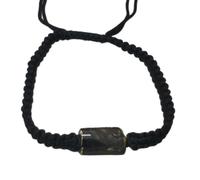 LKBEADS Natural Blue Pitersite Thread Bracelet |LK_STHB_0210 | Rectangle Shape Gemstone Rough Cut Stone 7 Inch Adjustable Unisex Wristband Handmade Jewelry