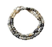 LKBEADS Natural Boulder Opal Bead Necklace Heishi Square Shape Multi Color Neck Accessory 5mm|Necklace 18 Inch Handmade Healing Crystal Beads Jewellery |LKSLF_NCK_00020