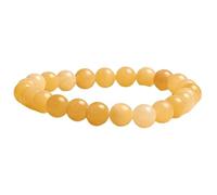 LKBEADS natural calcite gemstone 8mm|round shape smooth cut stone |7 inch|yellow color stone |healing stretch bracelet | energy wristband | handmade jewelry | LK_WOSB_00014LK_WOSB_00014