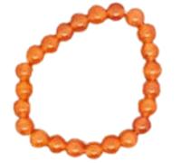 LKBEADS Natural Carnelian Gemstone 8 mm | Round Shape, Smooth Cut Stone | 7 Inch | Orange Color Gem | dhan yog stretch bracelet | success wristband | handmade jewelry |LK_BRC_02283