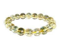 LKBEADS natural citrine gemstone 10mm|round shape smooth cut stone |8 inch|yellow color stone |dhan yog stretch bracelet | success wristband | handmade jewelry | LK_WOSB_00175LK_WOSB_00175