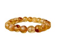 LKBEADS natural citrine gemstone 8mm|round shape smooth cut stone |6.5 inch|yellow color stone |dhan yog stretch bracelet | success wristband | handmade jewelry | LK_WOSB_00073LK_WOSB_00073