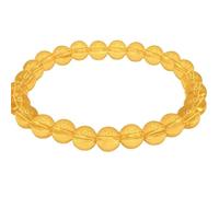 LKBEADS natural citrine gemstone 8mm|round shape smooth cut stone |8 inch|yellow color stone |dhan yog stretch bracelet | success wristband | handmade jewelry | LK_WOSB_00627LK_WOSB_00627