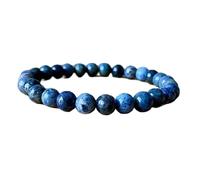 LKBEADS natural dumortierite gemstone 6mm|round shape smooth cut stone |8 inch|blue color stone |energy stretch bracelet | healing wristband | handmade jewelry | LK_WOSB_00499LK_WOSB_00499