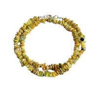 LKBEADS Natural Ethiopian Opal Bead Necklace Nugget Shape Yellow Color Neck Accessory 3-8mm|Necklace 18 Inch Handmade Healing Crystal Beads Jewellery |LKSLF_NCK_00090