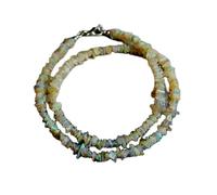 LKBEADS Natural Ethiopian Opal Bead Necklace Nugget Shape Yellow Fire Color Neck Accessory 3-5mm|Necklace 18 Inch Handmade Healing Crystal Beads Jewellery |LKSLF_NCK_00065