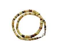 LKBEADS Natural Ethiopian Opal Bead Necklace Rondelle Shape Multi Color Neck Accessory 4-8mm|Necklace 18 Inch Handmade Healing Crystal Beads Jewellery |LKSLF_NCK_00160